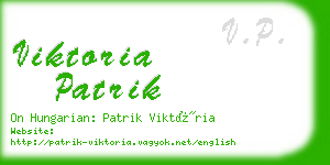 viktoria patrik business card